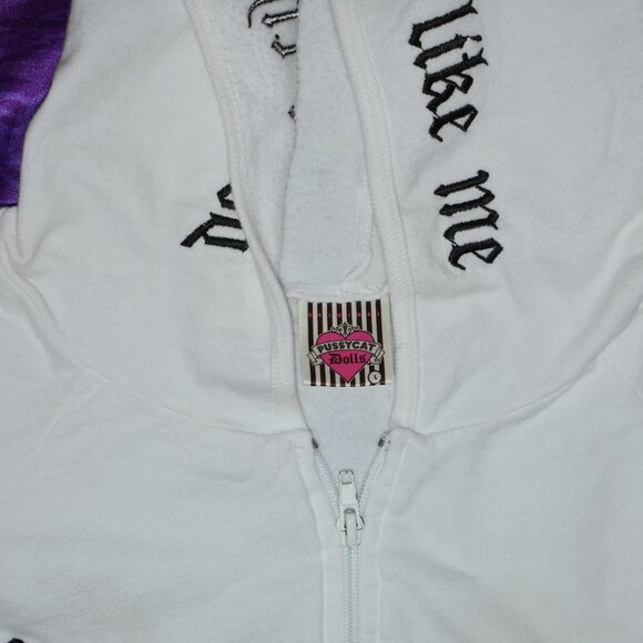 PUSSYCAT DOLLS DON'T CHA WISH HOT LIKE ME HOODIE size SMALL STAINED USED AS IS - Picture 3 of 16